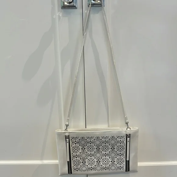 Vince Camuto Elegant White Patterned Crossbody/Shoulder Bag - Picture 2 of 7